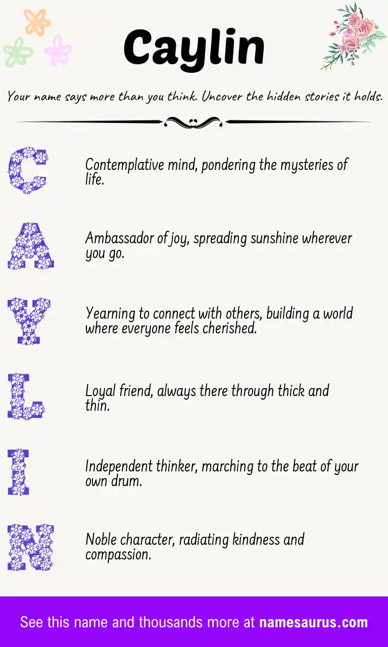 Acrostic poem about Caylin.