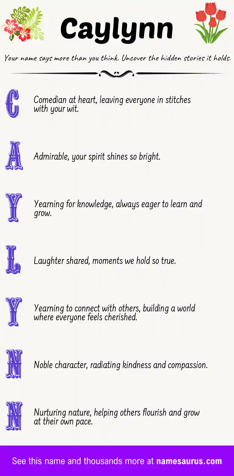 Acrostic poem about Caylynn.