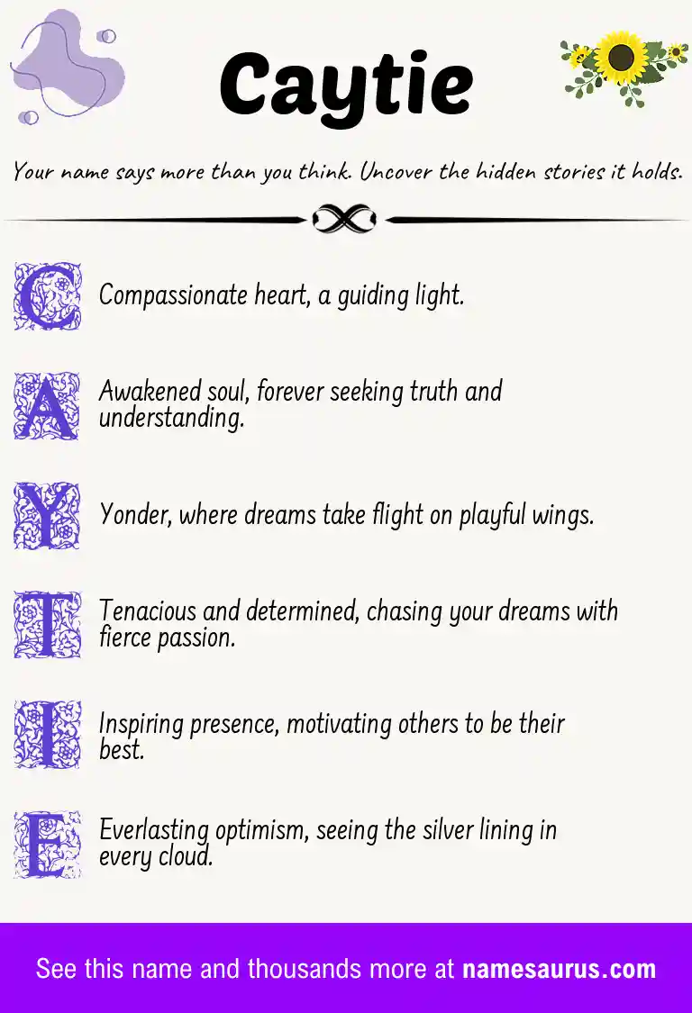 Acrostic poem about Caytie.