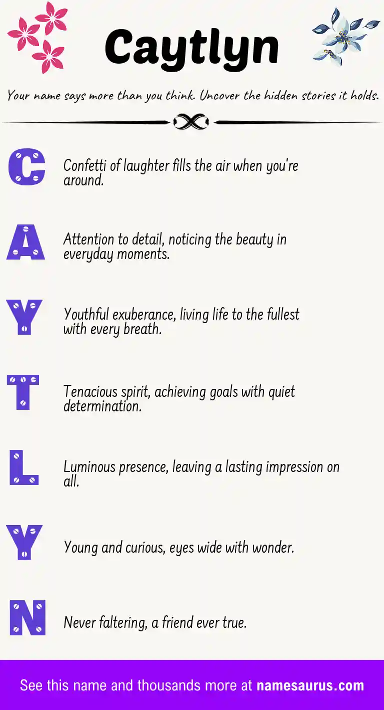 Acrostic poem about Caytlyn.