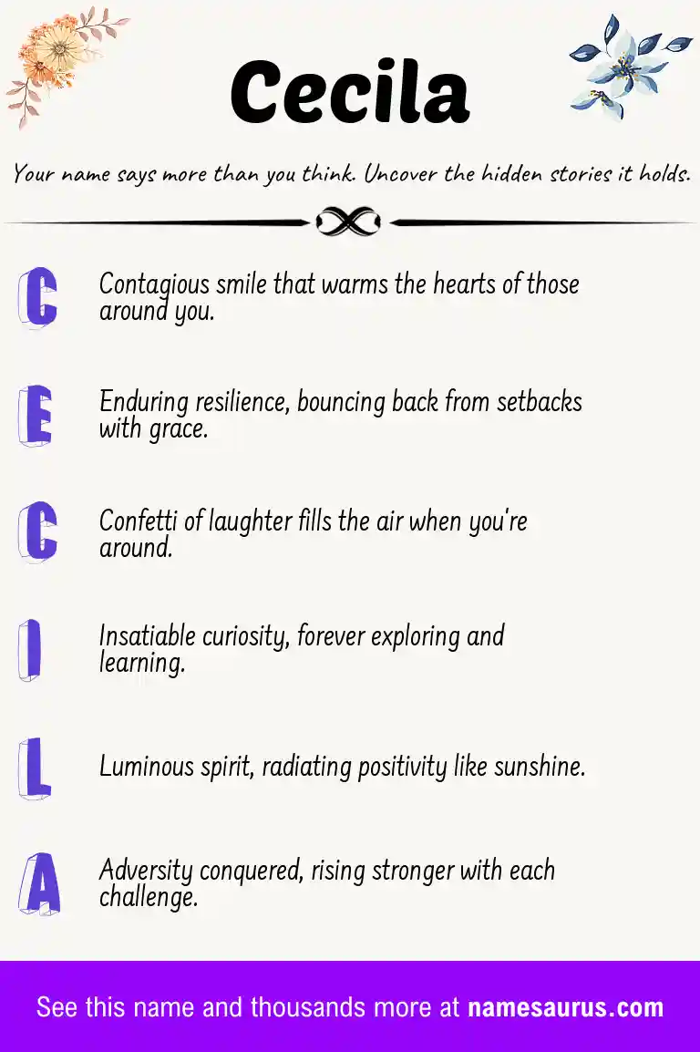 Acrostic poem about Cecila.