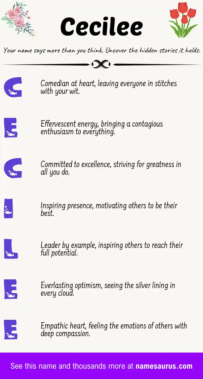 Acrostic poem about Cecilee.