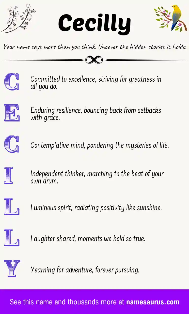 Acrostic poem about Cecilly.