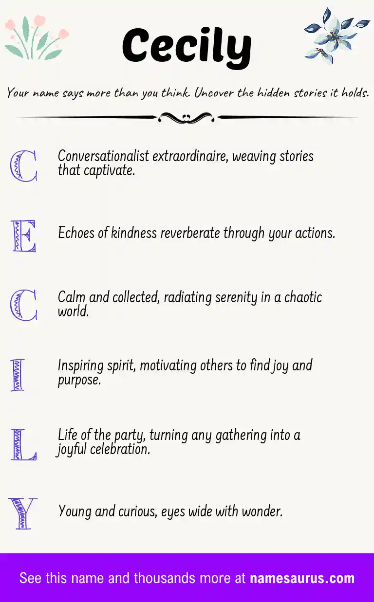 Acrostic poem about Cecily.