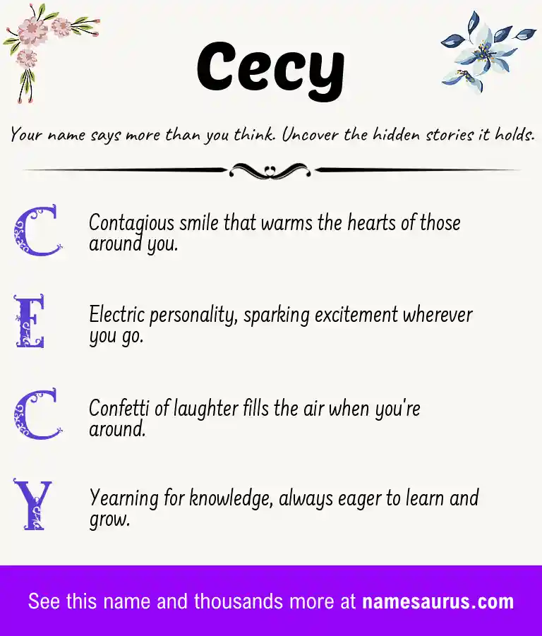 Acrostic poem about Cecy.