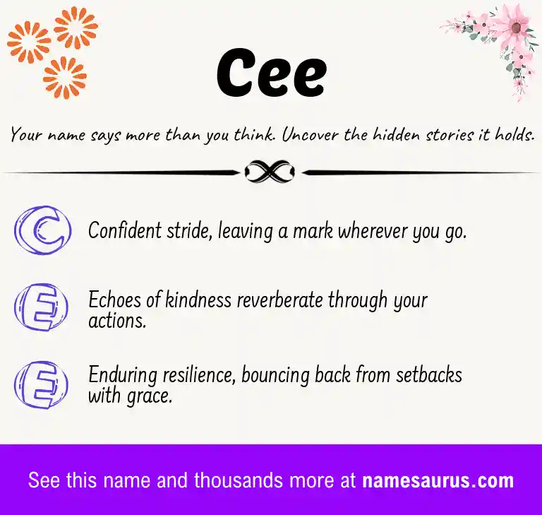 Acrostic poem about Cee.