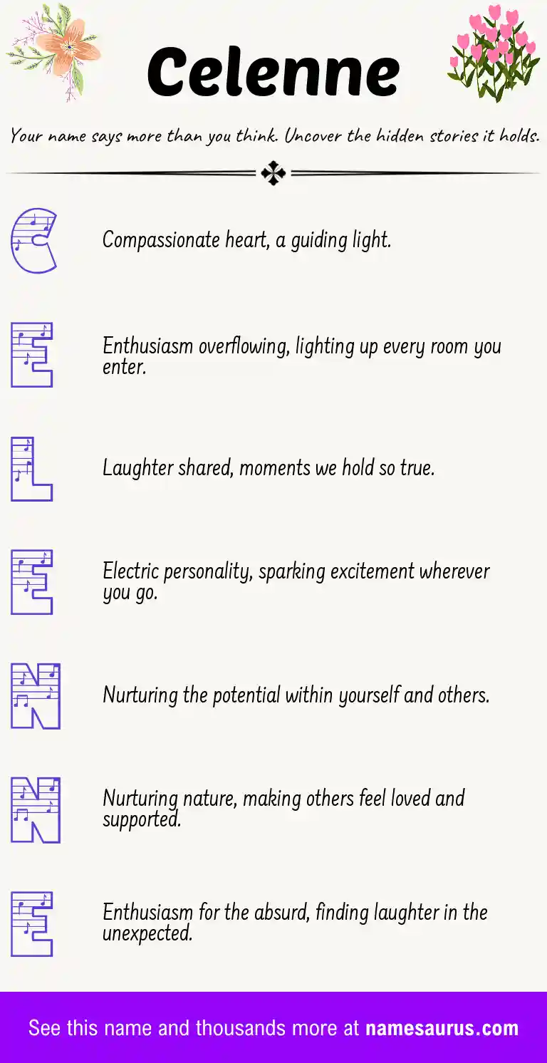 Acrostic poem about Celenne.