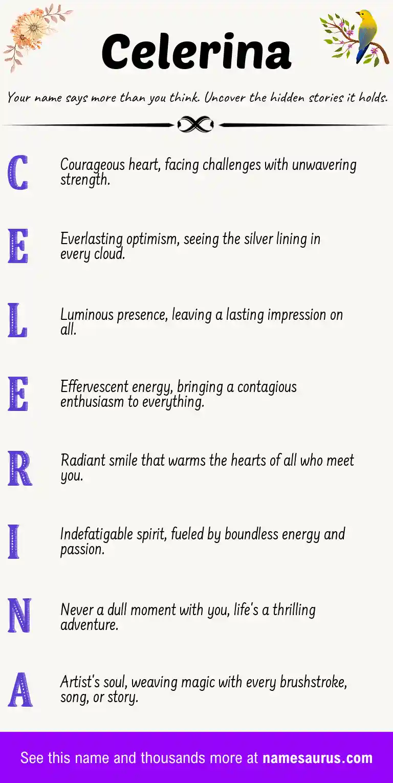 Acrostic poem about Celerina.