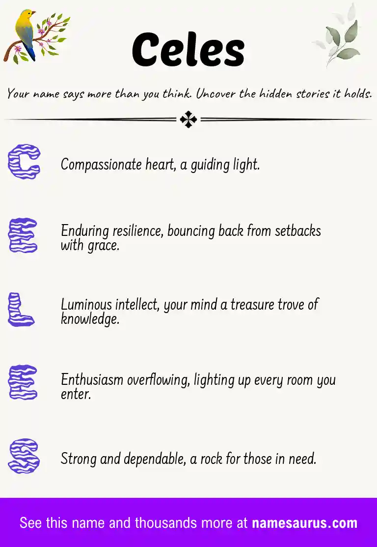 Acrostic poem about Celes.