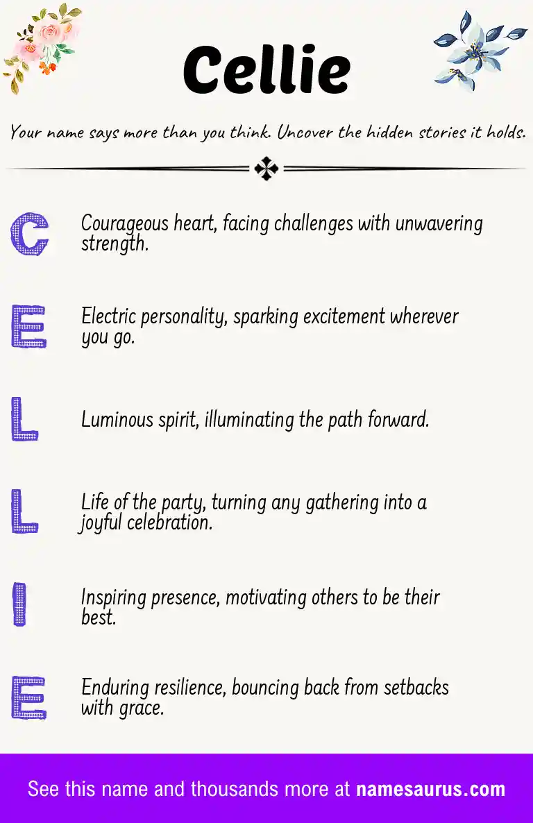 Acrostic poem about Cellie.