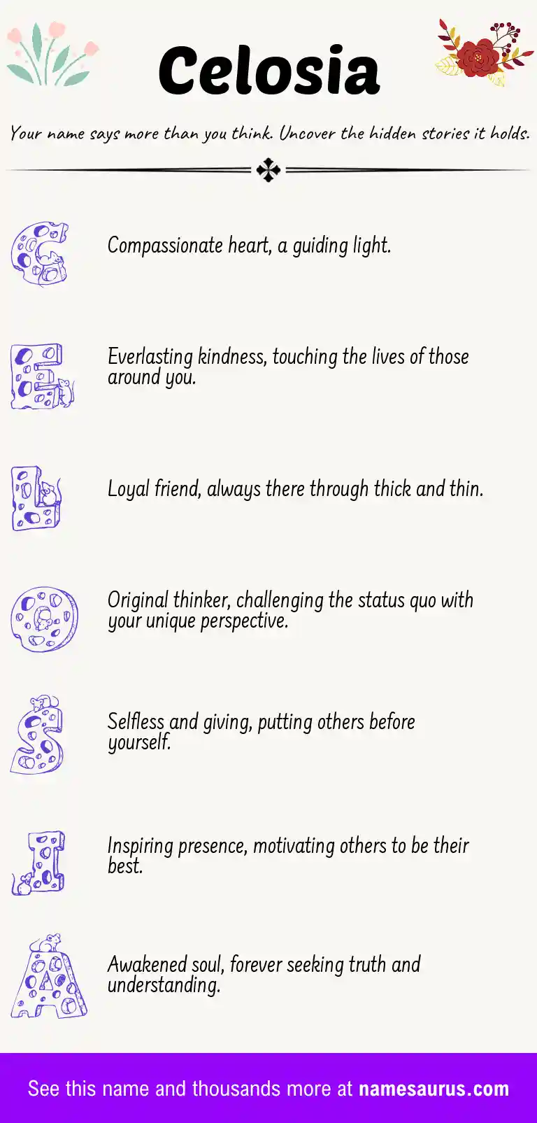 Acrostic poem about Celosia.