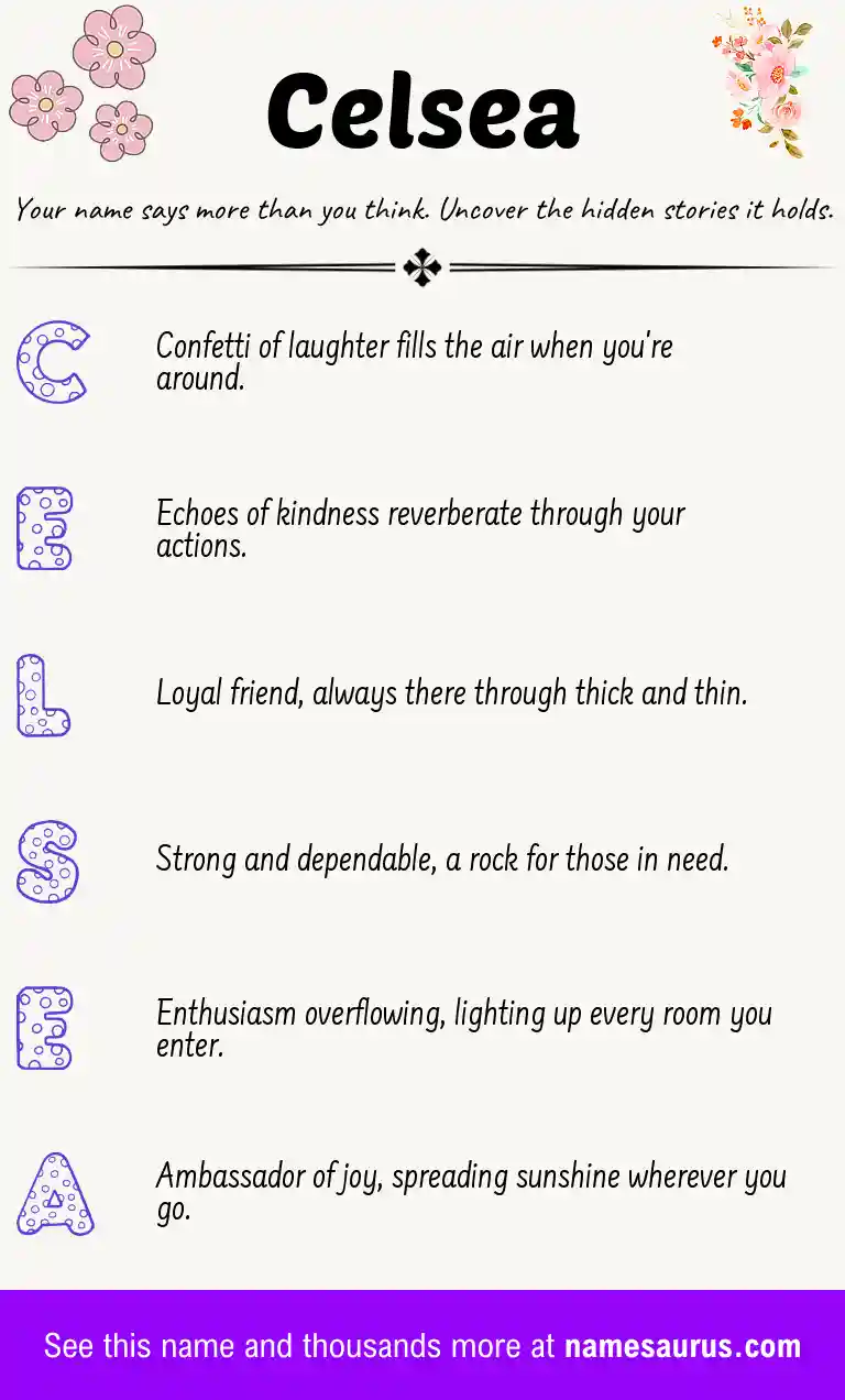 Acrostic poem about Celsea.