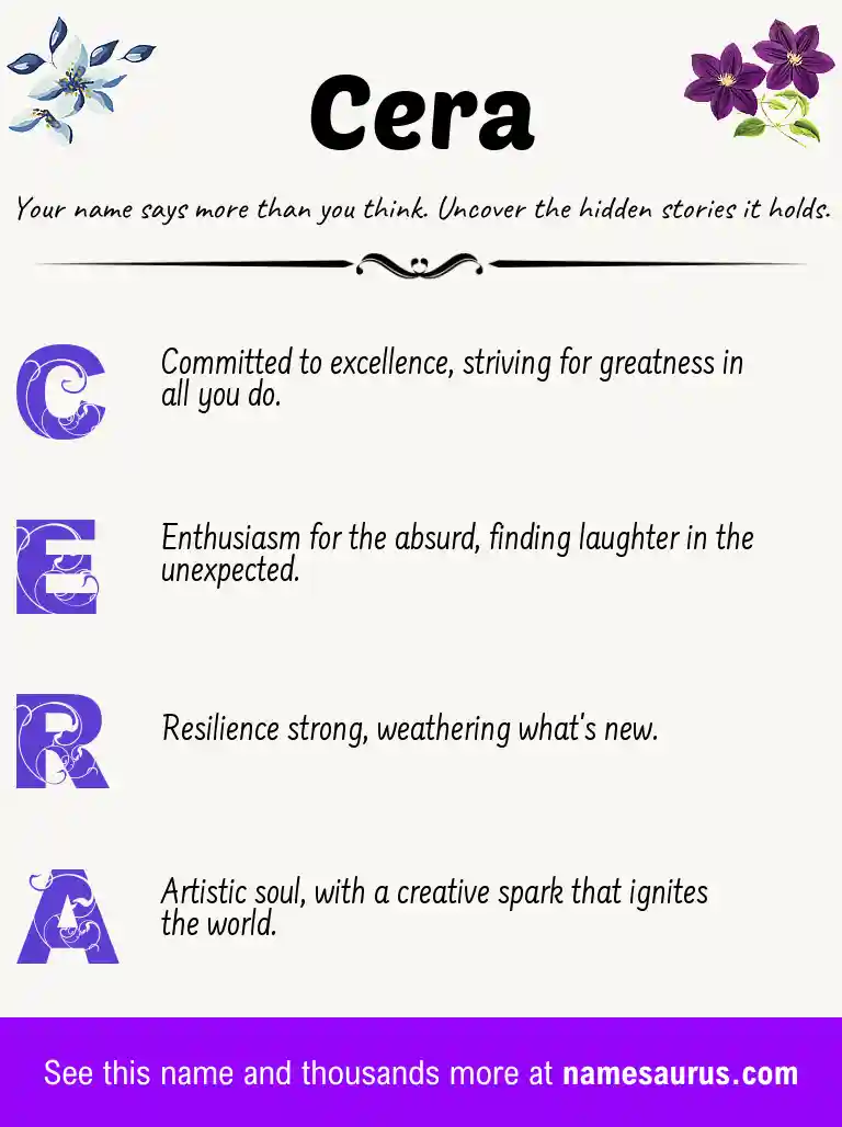 Acrostic poem about Cera.