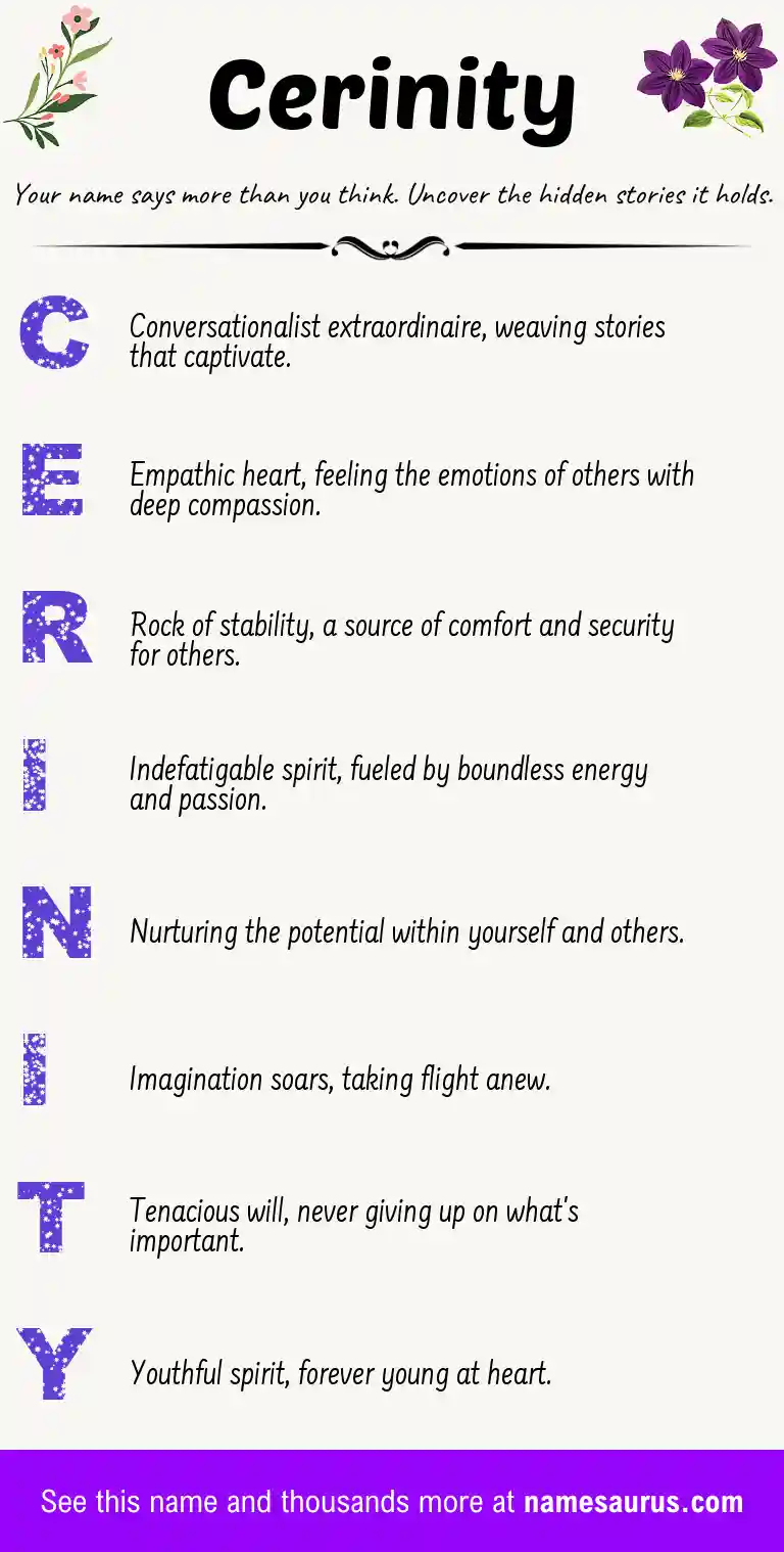 Acrostic poem about Cerinity.