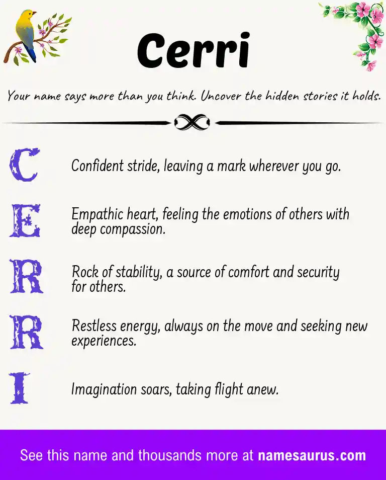 Acrostic poem about Cerri.