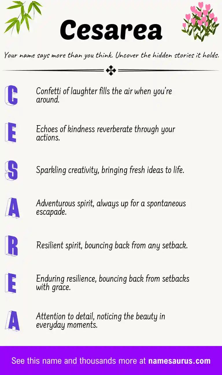 Acrostic poem about Cesarea.