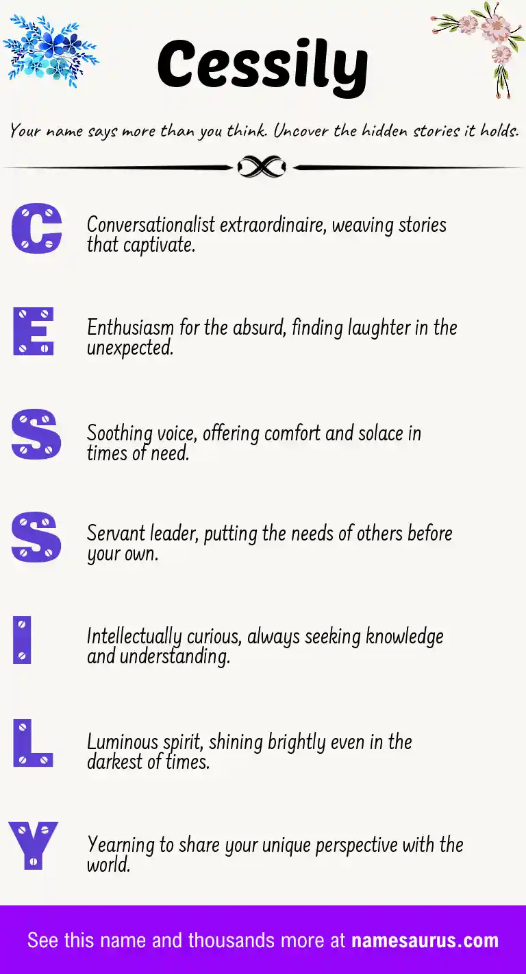 Acrostic poem about Cessily.