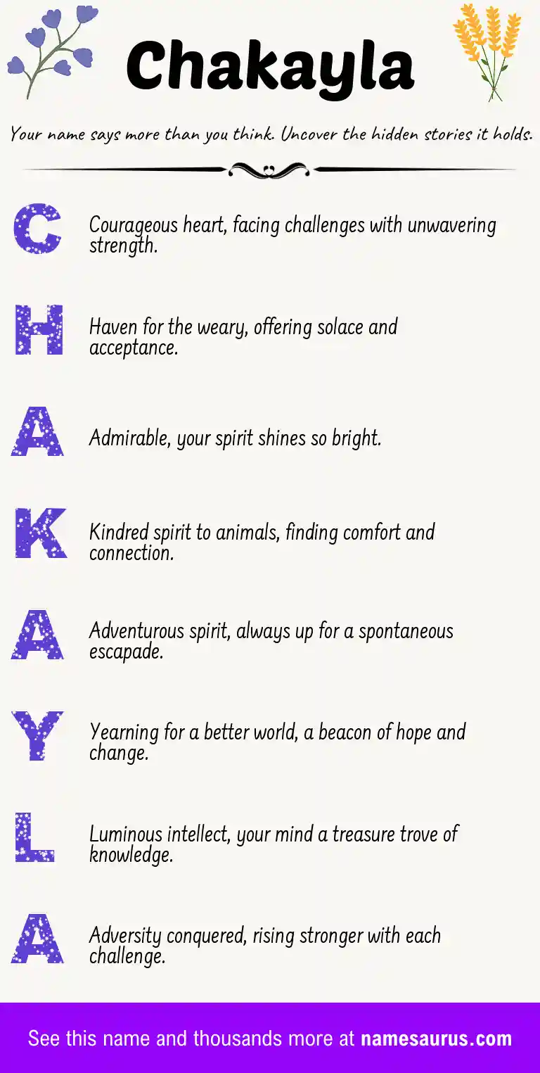 Acrostic poem about Chakayla.