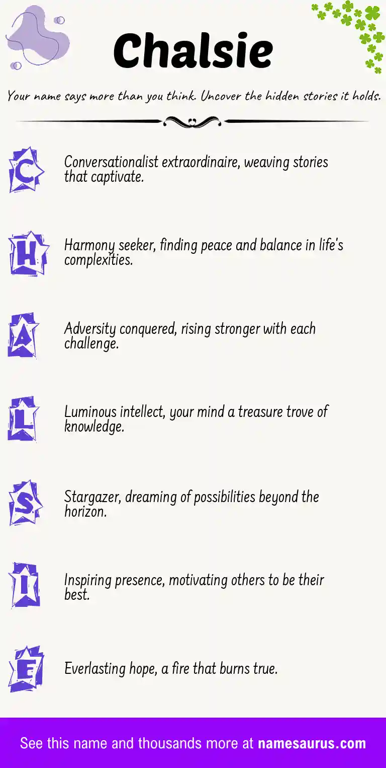 Acrostic poem about Chalsie.