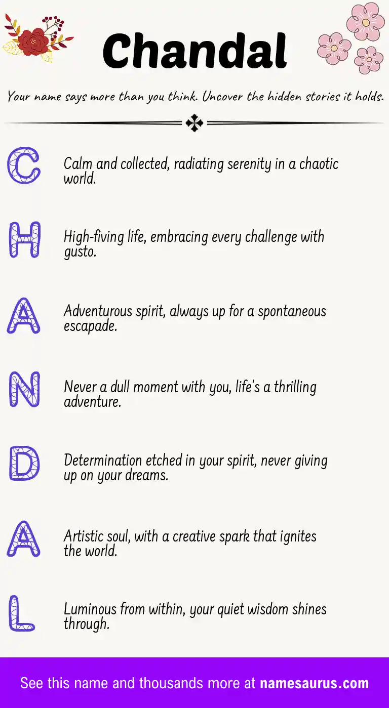 Acrostic poem about Chandal.