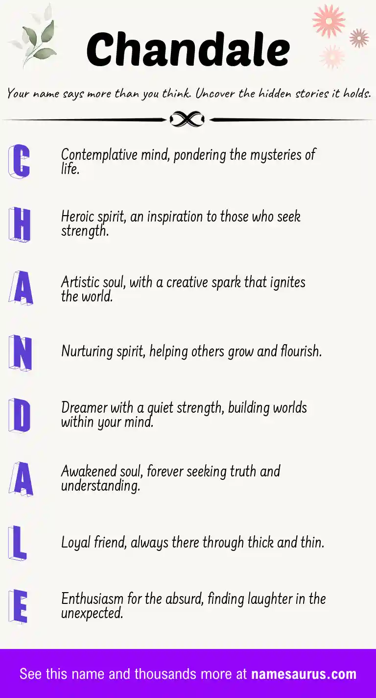 Acrostic poem about Chandale.