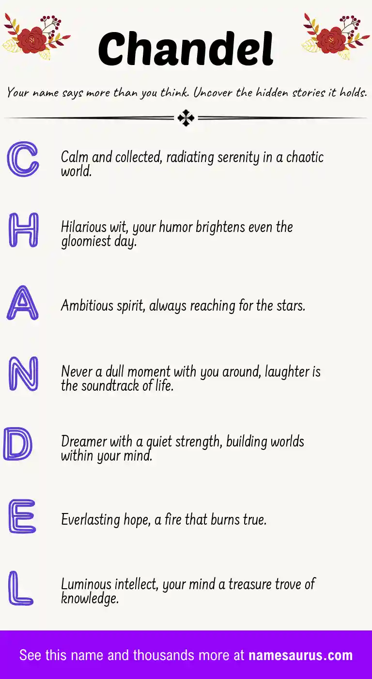 Acrostic poem about Chandel.