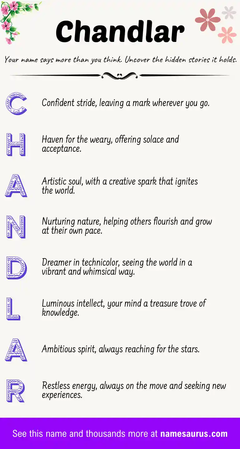 Acrostic poem about Chandlar.