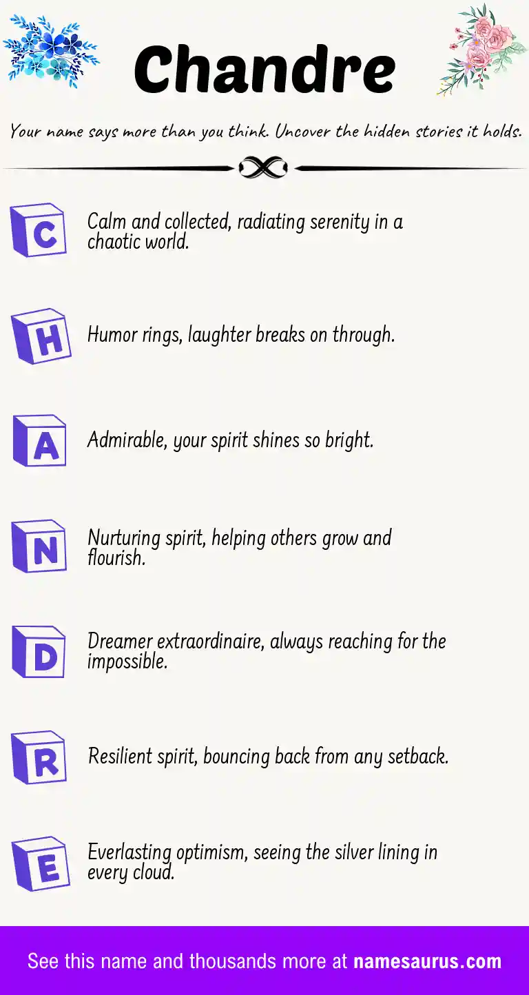 Acrostic poem about Chandre.