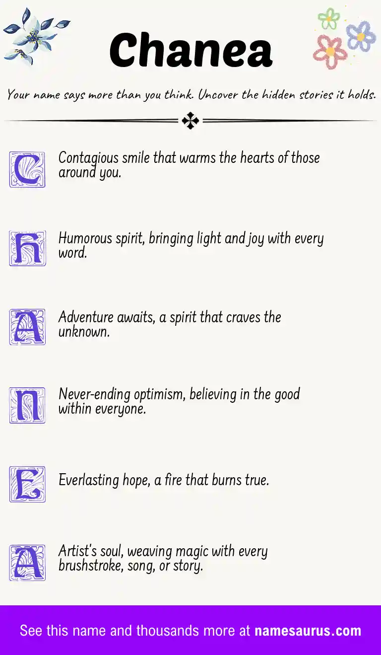 Acrostic poem about Chanea.