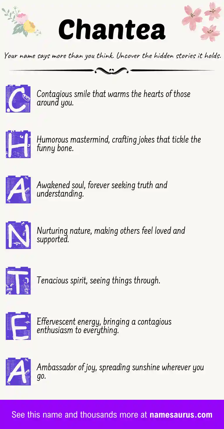 Acrostic poem about Chantea.