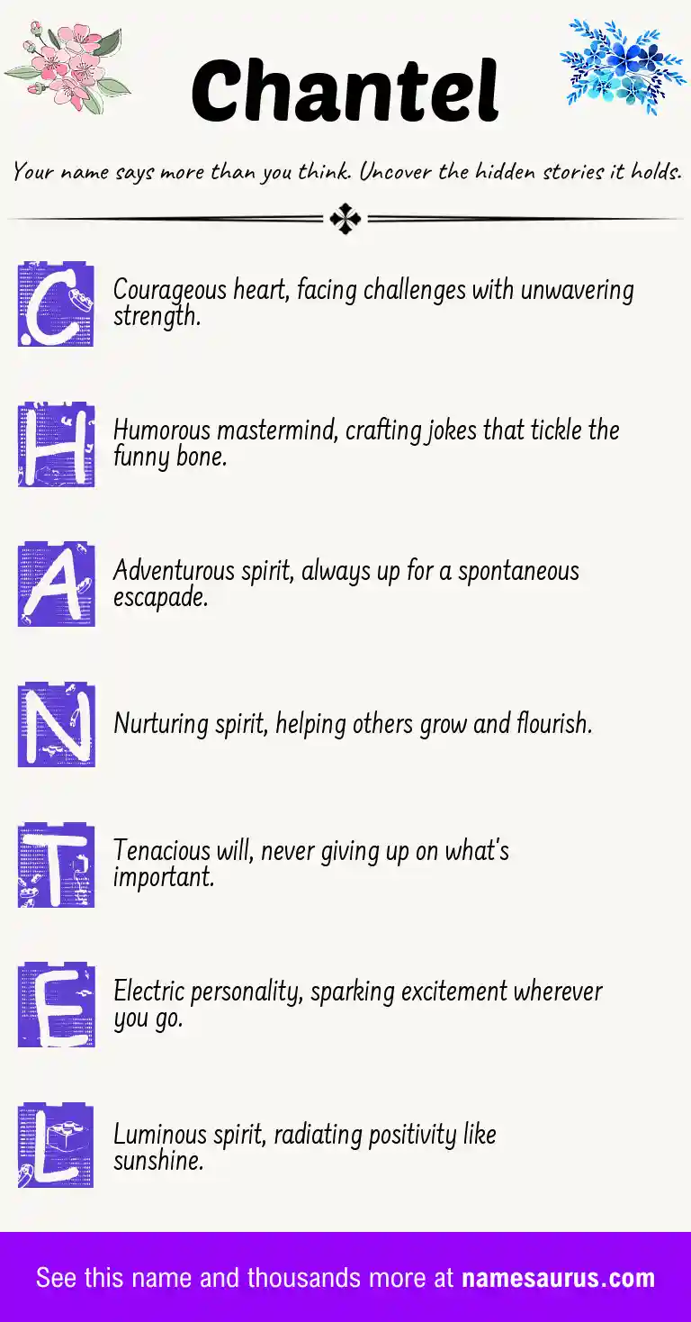 Acrostic poem about Chantel.