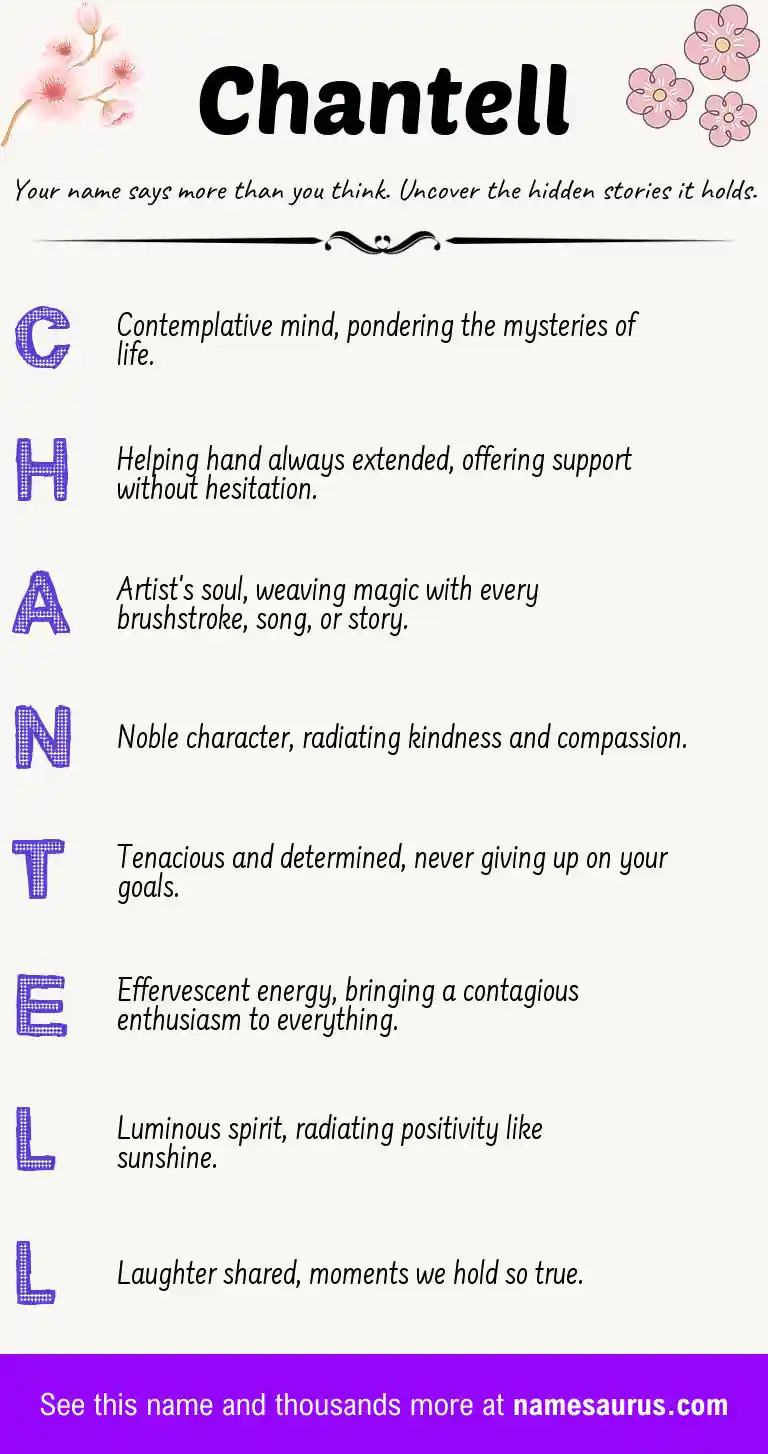 Acrostic poem about Chantell.