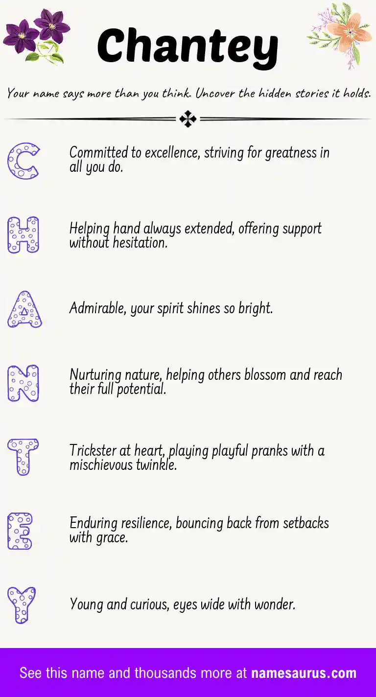 Acrostic poem about Chantey.