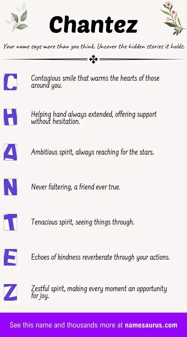 Acrostic poem about Chantez.