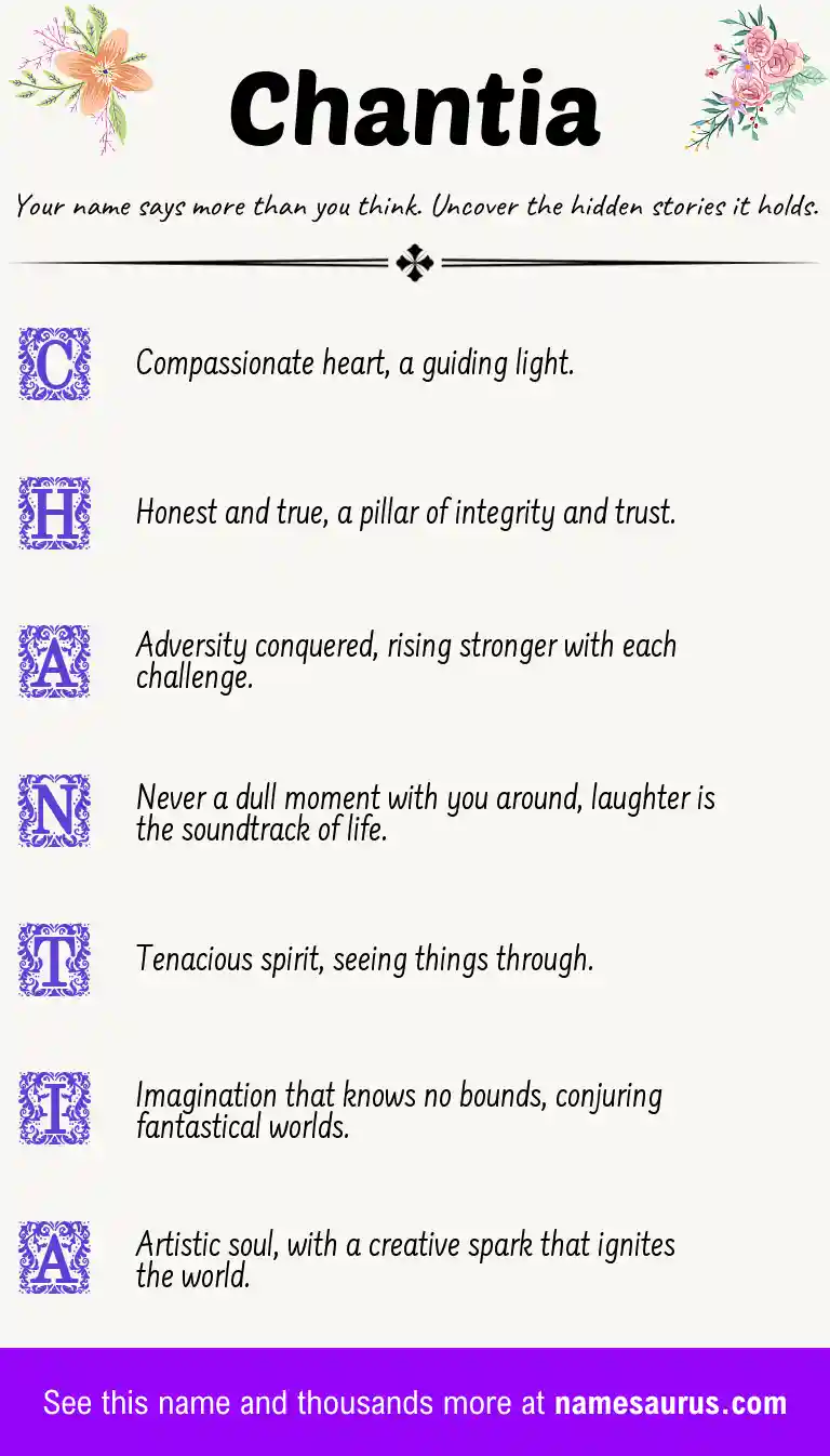 Acrostic poem about Chantia.