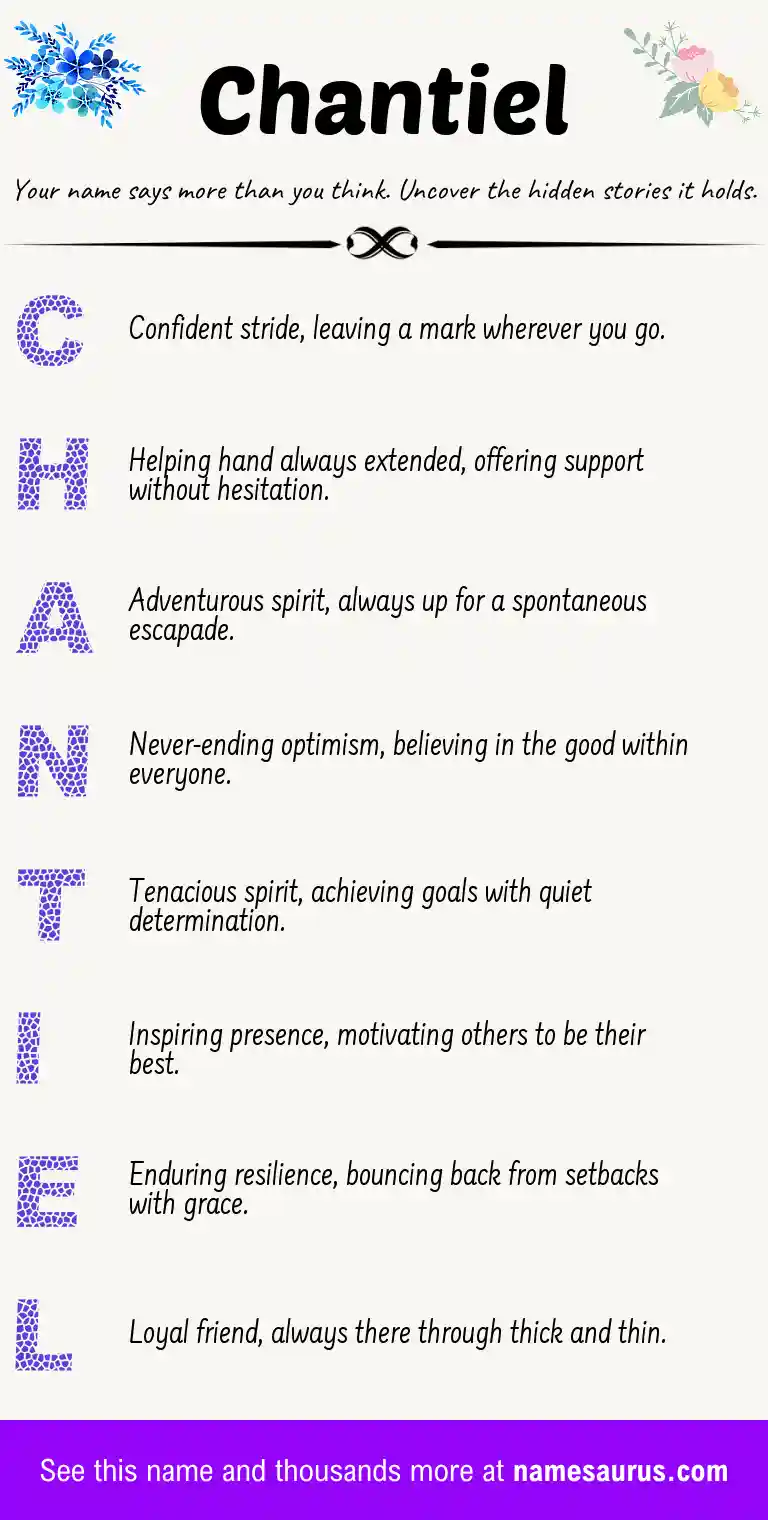 Acrostic poem about Chantiel.