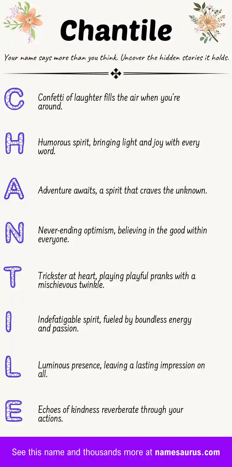 Acrostic poem about Chantile.