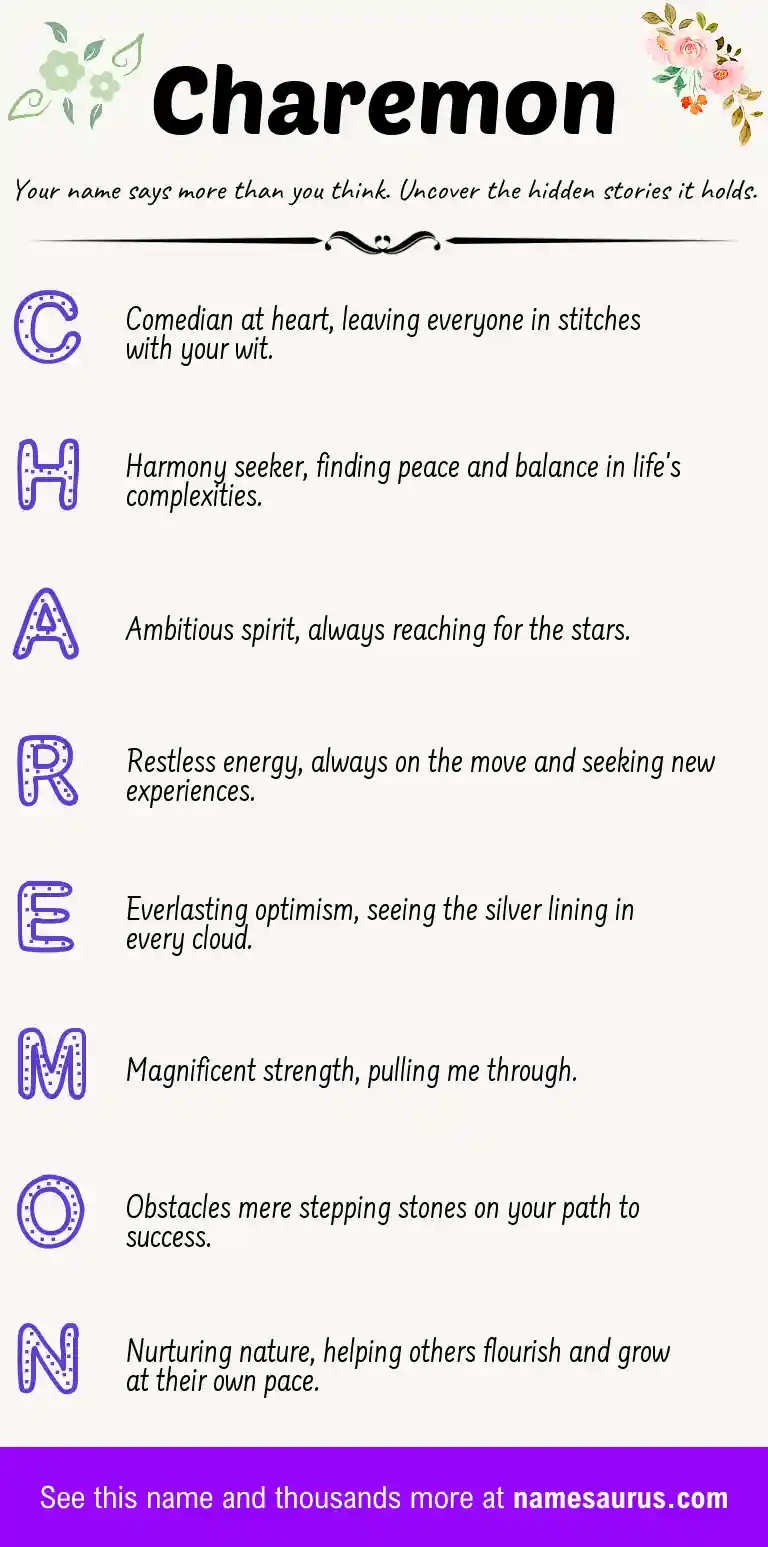 Acrostic poem about Charemon.