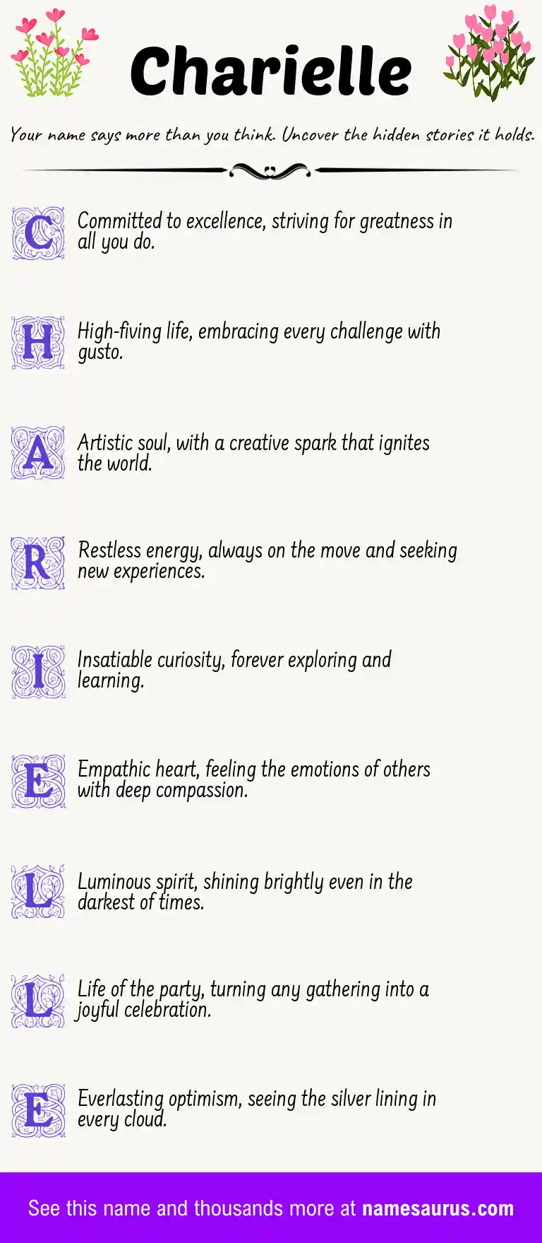 Acrostic poem about Charielle.