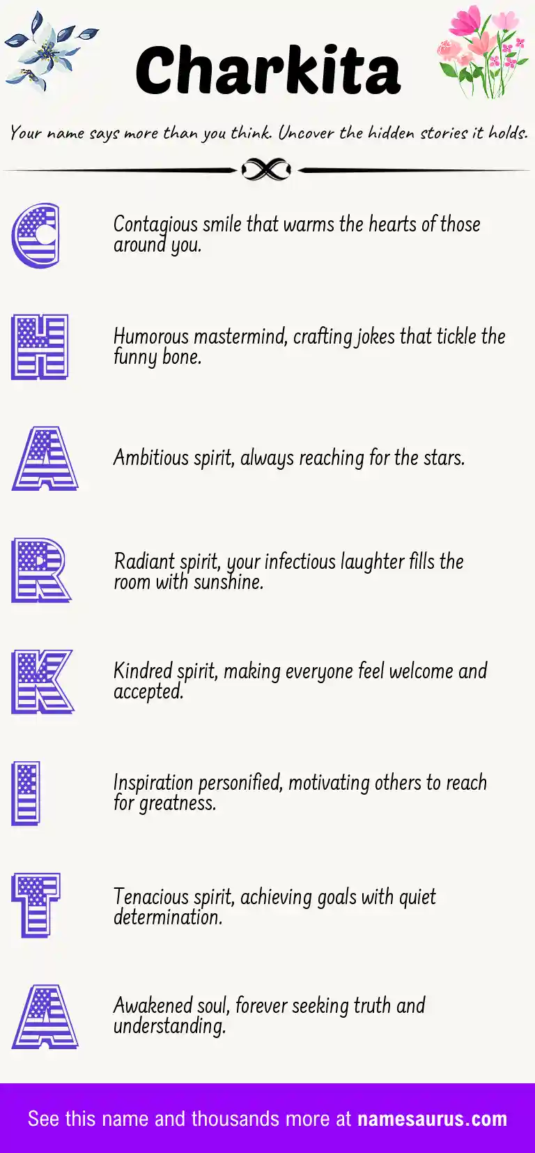 Acrostic poem about Charkita.