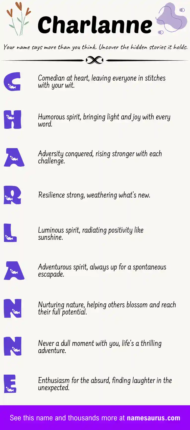 Acrostic poem about Charlanne.