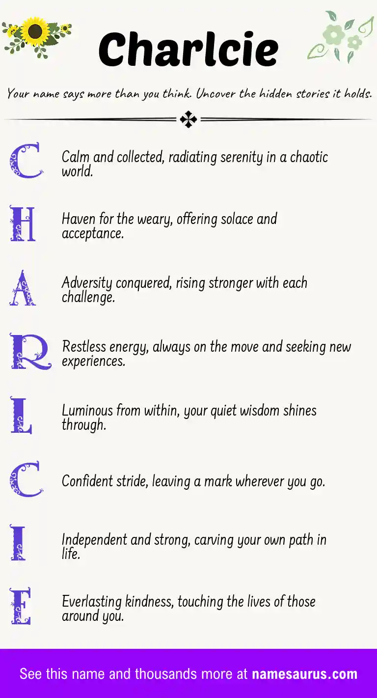 Acrostic poem about Charlcie.