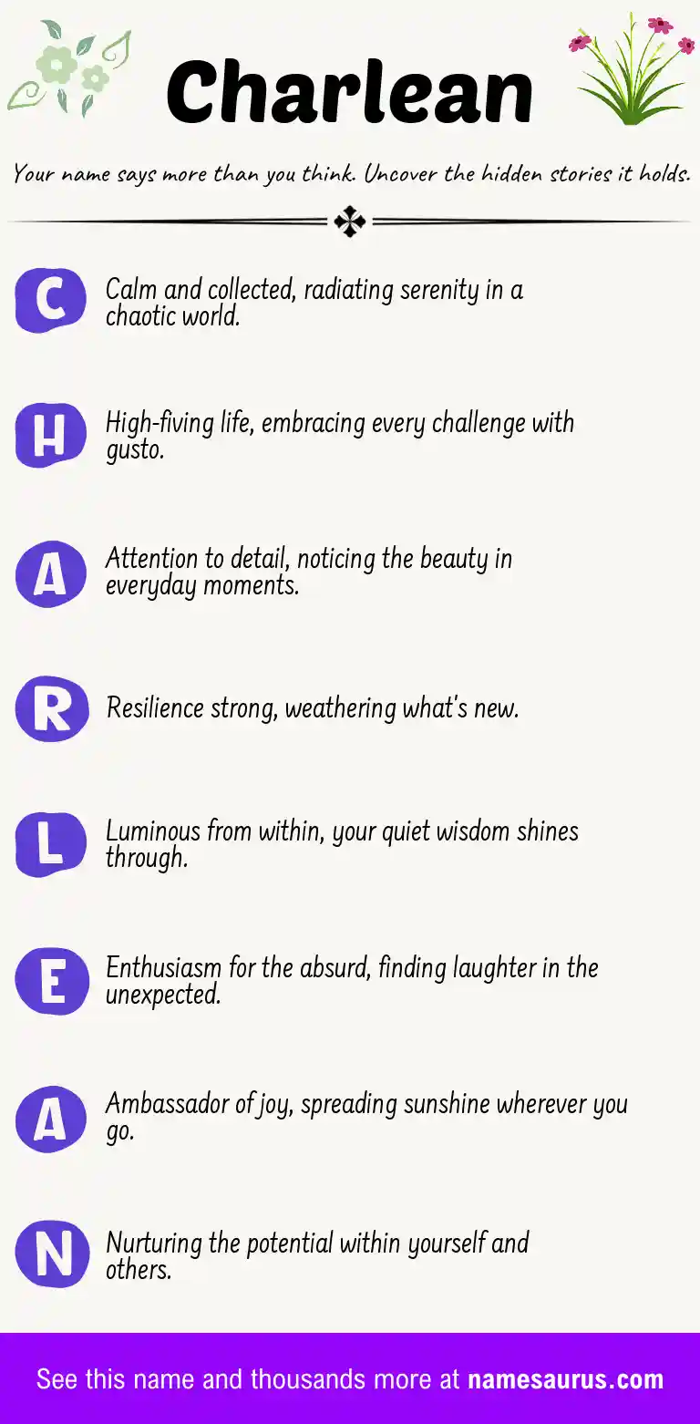 Acrostic poem about Charlean.