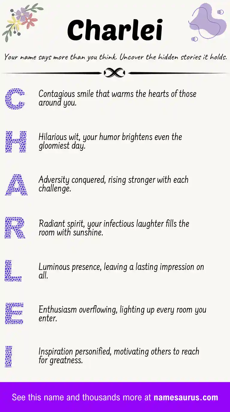 Acrostic poem about Charlei.