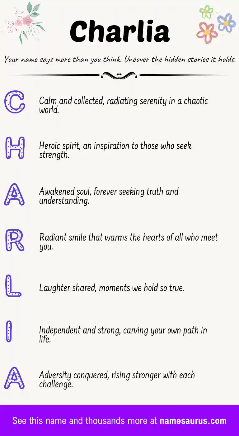 Acrostic poem about Charlia.