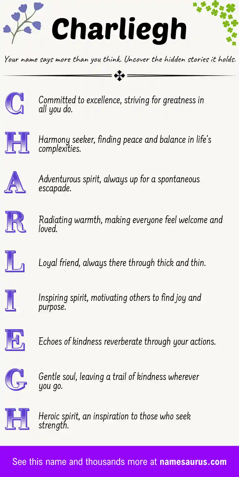 Acrostic poem about Charliegh.