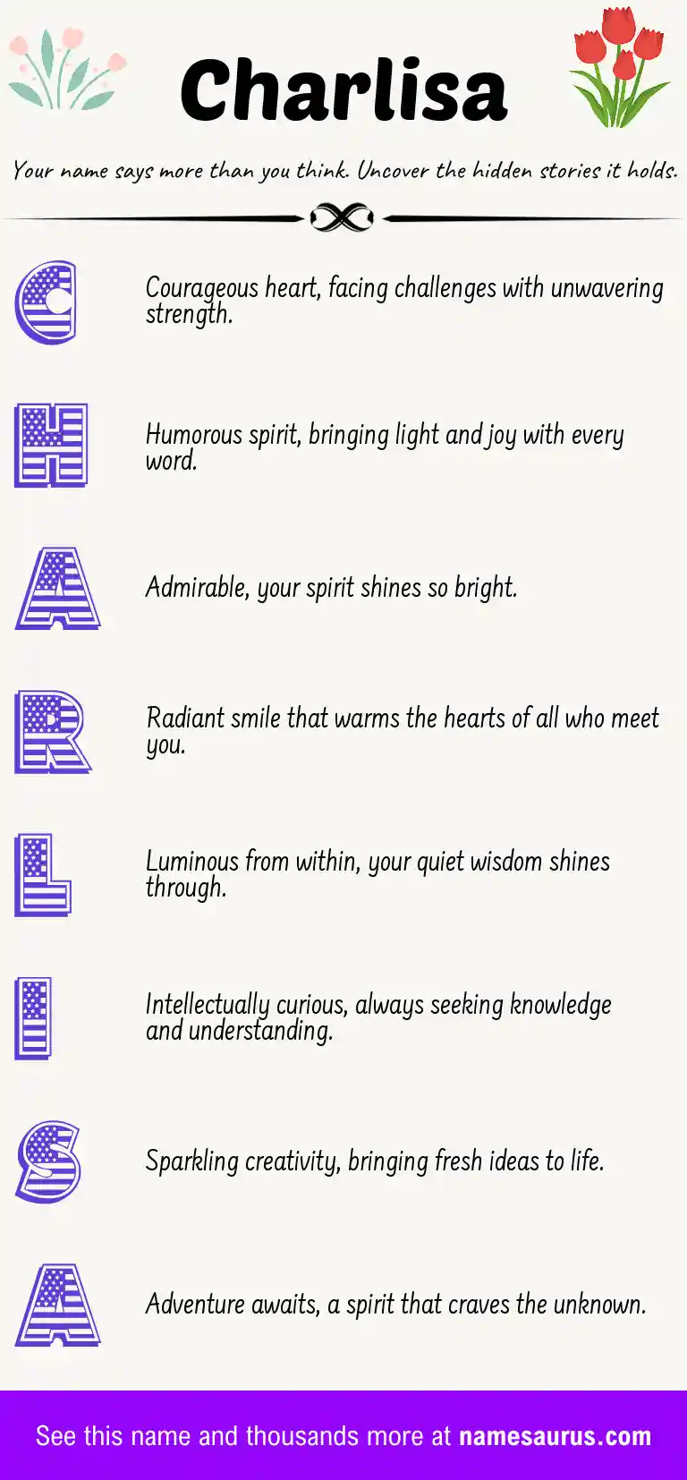 Acrostic poem about Charlisa.