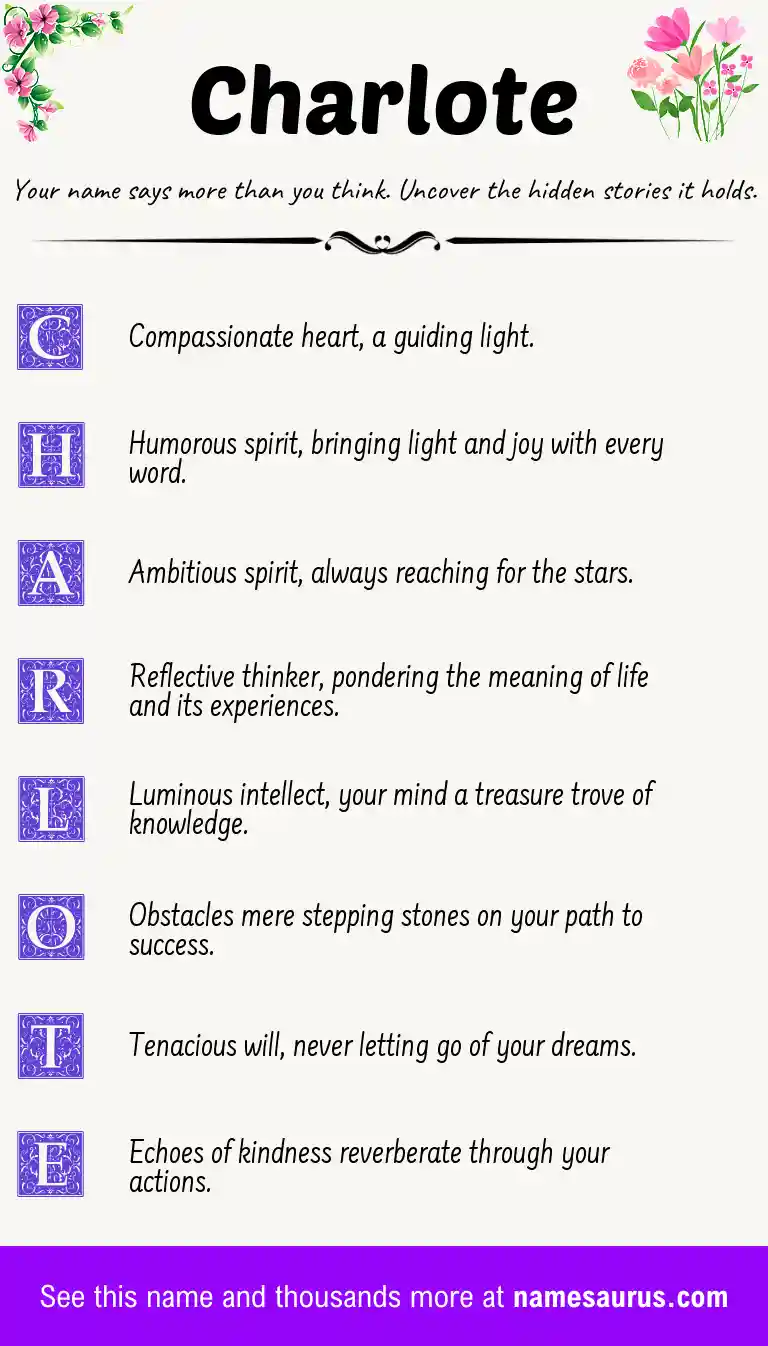 Acrostic poem about Charlote.
