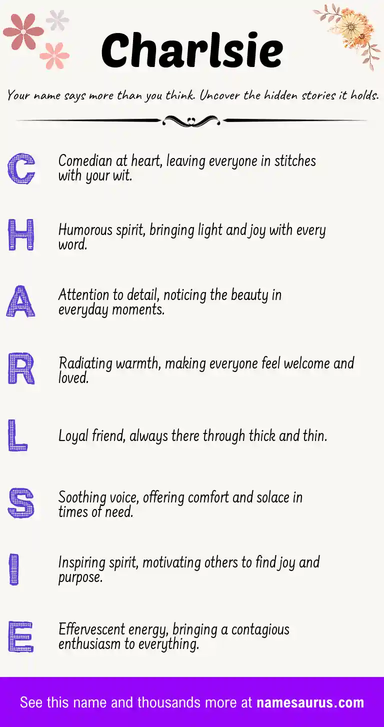Acrostic poem about Charlsie.