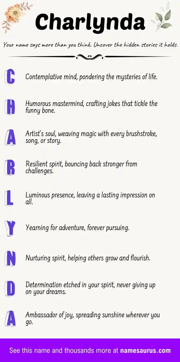 Acrostic poem about Charlynda.